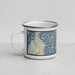 Left View Custom Burien Washington Map Enamel Mug in Woodblock