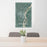 24x36 Burlington Iowa Map Print Portrait Orientation in Afternoon Style Behind 2 Chairs Table and Potted Plant