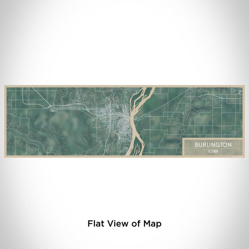 Flat View of Map Custom Burlington Iowa Map Enamel Mug in Afternoon