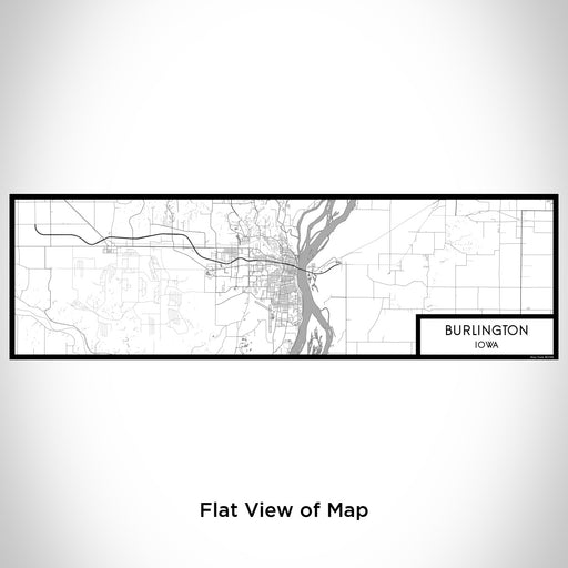 Flat View of Map Custom Burlington Iowa Map Enamel Mug in Classic