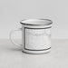 Left View Custom Burlington Iowa Map Enamel Mug in Classic