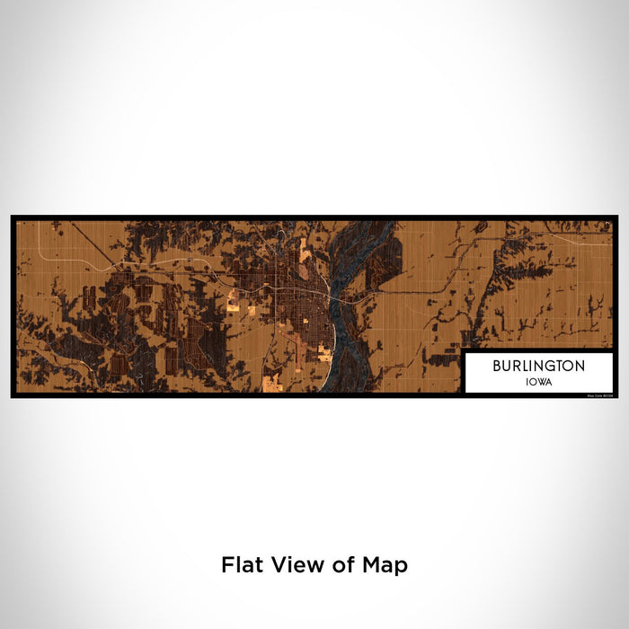 Flat View of Map Custom Burlington Iowa Map Enamel Mug in Ember