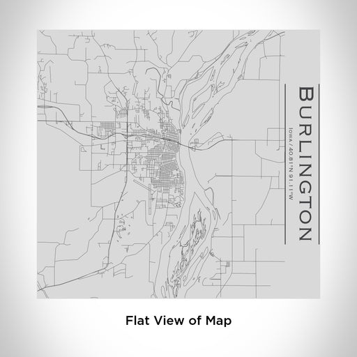 Rendered View of Burlington Iowa Map Engraving on 17oz Stainless Steel Insulated Tumbler