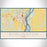 Burlington Iowa Map Print Landscape Orientation in Woodblock Style With Shaded Background