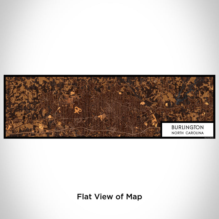 Flat View of Map Custom Burlington North Carolina Map Enamel Mug in Ember