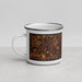 Left View Custom Burlington North Carolina Map Enamel Mug in Ember