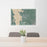 24x36 Burlington Vermont Map Print Lanscape Orientation in Afternoon Style Behind 2 Chairs Table and Potted Plant