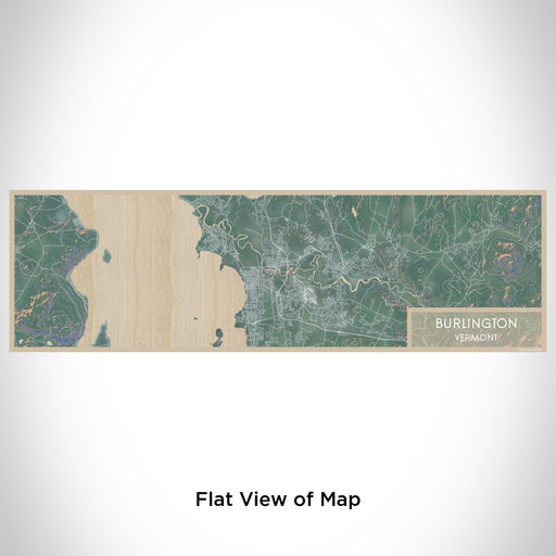 Flat View of Map Custom Burlington Vermont Map Enamel Mug in Afternoon