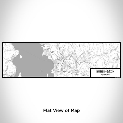 Flat View of Map Custom Burlington Vermont Map Enamel Mug in Classic