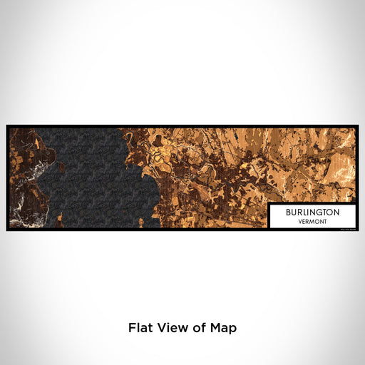 Flat View of Map Custom Burlington Vermont Map Enamel Mug in Ember