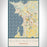 Burlington Vermont Map Print Portrait Orientation in Woodblock Style With Shaded Background