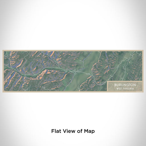 Flat View of Map Custom Burlington West Virginia Map Enamel Mug in Afternoon