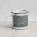 Left View Custom Burlington West Virginia Map Enamel Mug in Afternoon