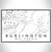 Burlington West Virginia Map Print Landscape Orientation in Classic Style With Shaded Background