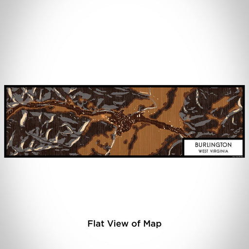 Flat View of Map Custom Burlington West Virginia Map Enamel Mug in Ember