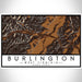 Burlington West Virginia Map Print Landscape Orientation in Ember Style With Shaded Background