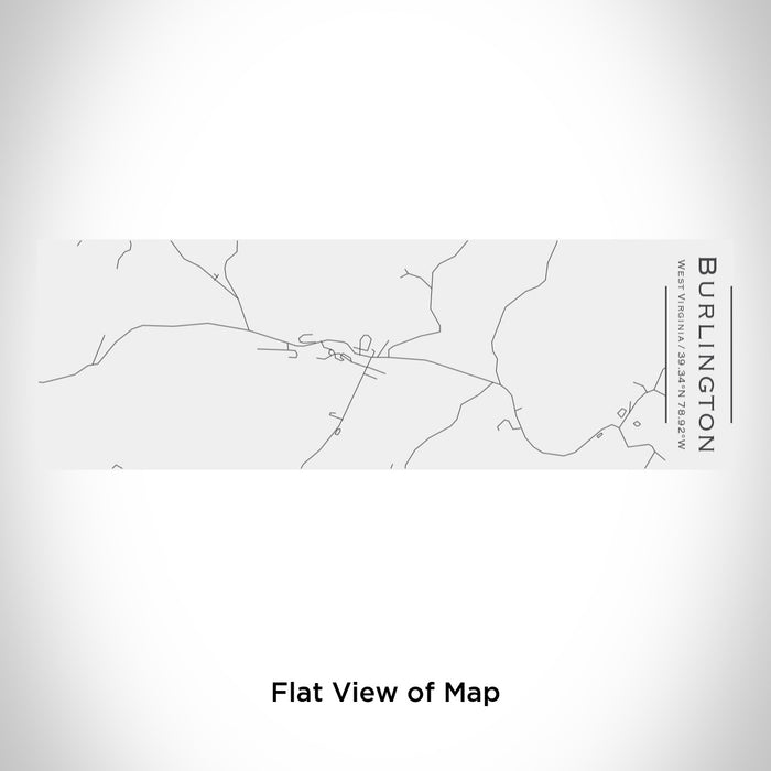 Rendered View of Burlington West Virginia Map Engraving on 10oz Stainless Steel Insulated Cup with Sliding Lid in White