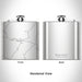 Rendered View of Burlington West Virginia Map Engraving on 6oz Stainless Steel Flask