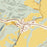 Burlington West Virginia Map Print in Woodblock Style Zoomed In Close Up Showing Details