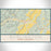 Burlington West Virginia Map Print Landscape Orientation in Woodblock Style With Shaded Background