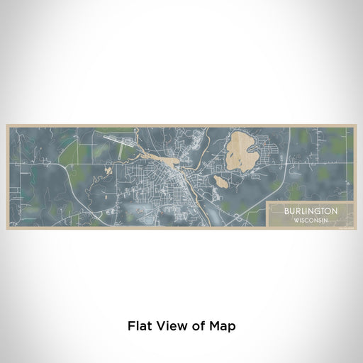 Flat View of Map Custom Burlington Wisconsin Map Enamel Mug in Afternoon