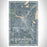 Burlington Wisconsin Map Print Portrait Orientation in Afternoon Style With Shaded Background