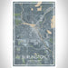 Burlington Wisconsin Map Print Portrait Orientation in Afternoon Style With Shaded Background