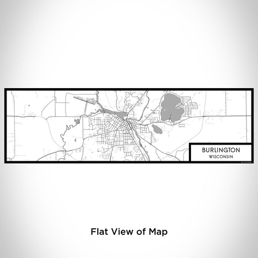 Flat View of Map Custom Burlington Wisconsin Map Enamel Mug in Classic
