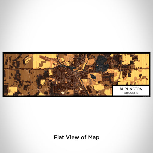 Flat View of Map Custom Burlington Wisconsin Map Enamel Mug in Ember