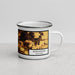 Right View Custom Burlington Wisconsin Map Enamel Mug in Ember