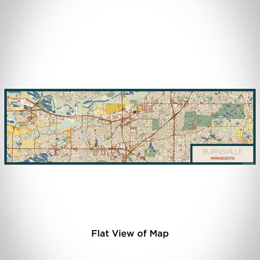 Flat View of Map Custom Burnsville Minnesota Map Enamel Mug in Woodblock
