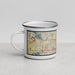 Left View Custom Burnsville Minnesota Map Enamel Mug in Woodblock