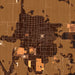 Butler Missouri Map Print in Ember Style Zoomed In Close Up Showing Details