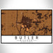 Butler Missouri Map Print Landscape Orientation in Ember Style With Shaded Background