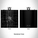 Rendered View of Butler Missouri Map Engraving on 6oz Stainless Steel Flask in Black
