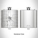 Rendered View of Butler Missouri Map Engraving on 6oz Stainless Steel Flask