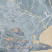 Cabo San Lucas Mexico Map Print in Afternoon Style Zoomed In Close Up Showing Details