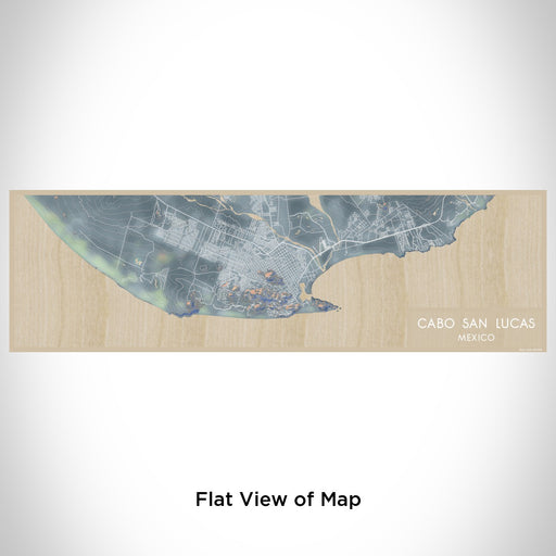 Flat View of Map Custom Cabo San Lucas Mexico Map Enamel Mug in Afternoon