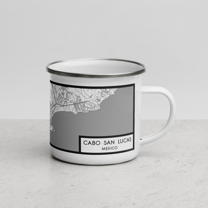 Right View Custom Cabo San Lucas Mexico Map Enamel Mug in Classic