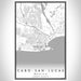 Cabo San Lucas Mexico Map Print Portrait Orientation in Classic Style With Shaded Background