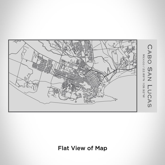 Rendered View of Cabo San Lucas Mexico Map Engraving on 17oz Stainless Steel Insulated Cola Bottle