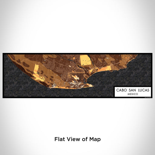 Flat View of Map Custom Cabo San Lucas Mexico Map Enamel Mug in Ember
