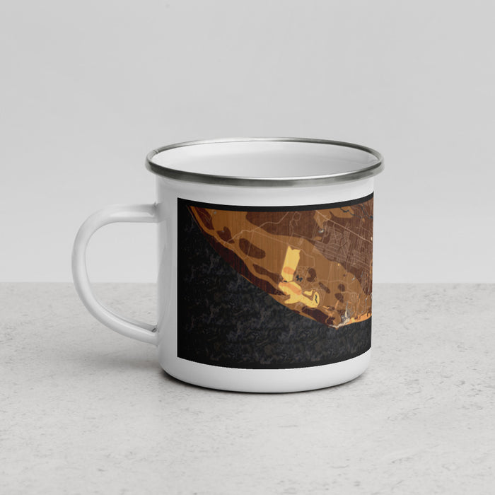 Left View Custom Cabo San Lucas Mexico Map Enamel Mug in Ember