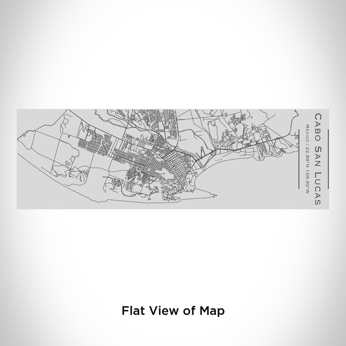 Rendered View of Cabo San Lucas Mexico Map Engraving on 10oz Stainless Steel Insulated Cup with Sipping Lid
