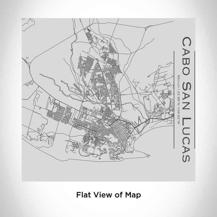 Rendered View of Cabo San Lucas Mexico Map Engraving on 17oz Stainless Steel Insulated Tumbler