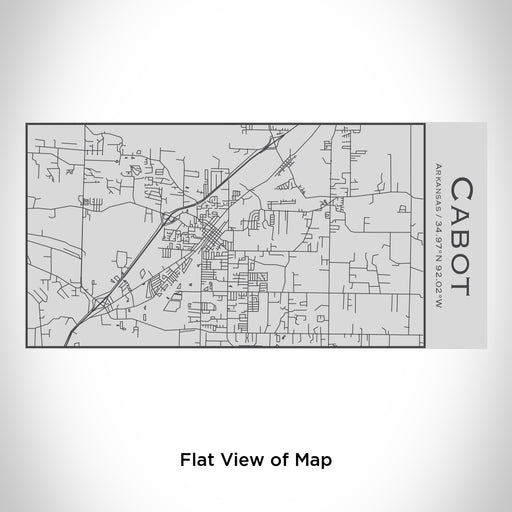 Rendered View of Cabot Arkansas Map Engraving on 17oz Stainless Steel Insulated Cola Bottle