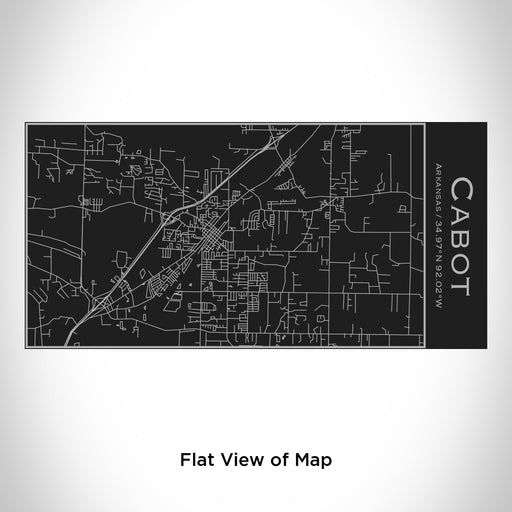 Rendered View of Cabot Arkansas Map Engraving on 17oz Stainless Steel Insulated Cola Bottle in Black