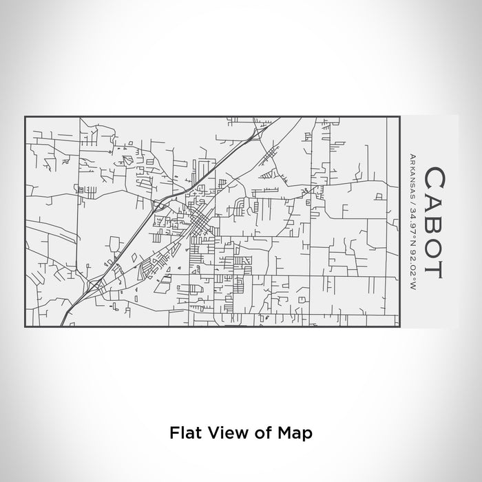Rendered View of Cabot Arkansas Map Engraving on 17oz Stainless Steel Insulated Cola Bottle in White