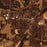 Cabot Arkansas Map Print in Ember Style Zoomed In Close Up Showing Details