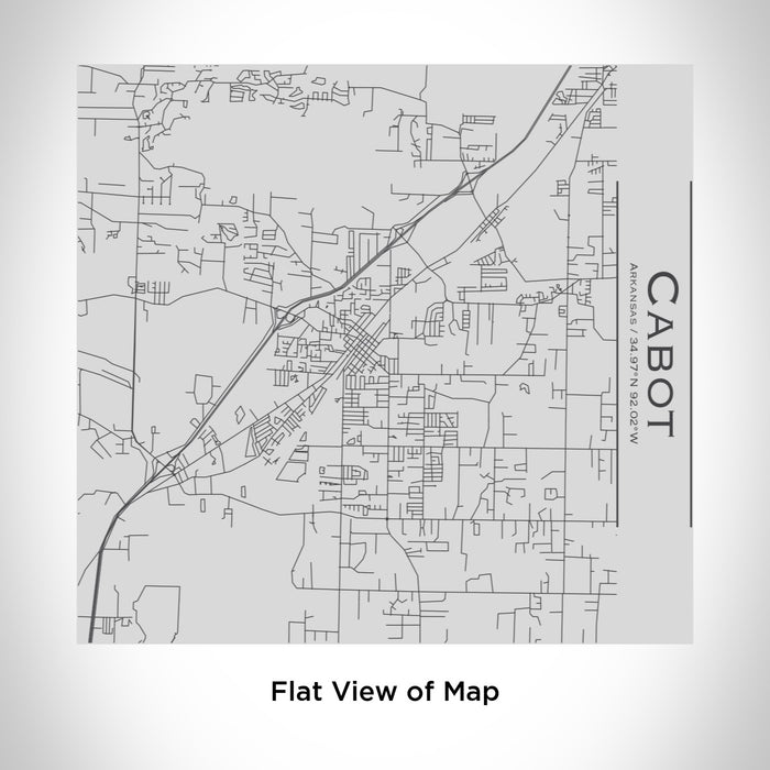 Rendered View of Cabot Arkansas Map Engraving on 17oz Stainless Steel Insulated Tumbler